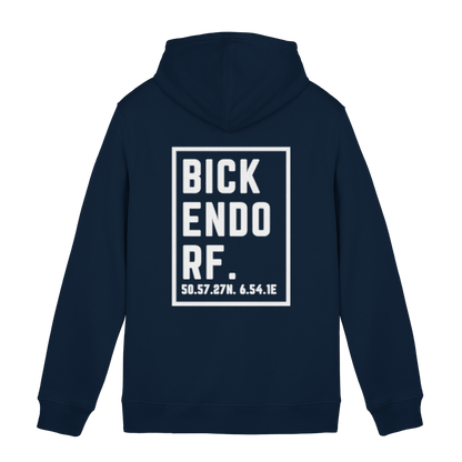 Bickendorf Koordinaten (großer Druck auf dem Rücken) - Organic Hoodie B&C