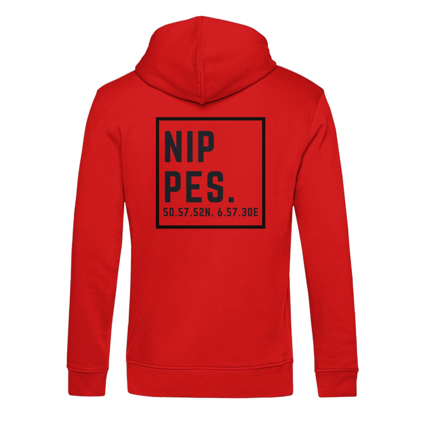 Nippes Koordinaten (großer Druck auf dem Rücken) - Organic Hoodie B&C
