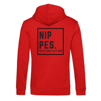 Nippes Koordinaten (großer Druck auf dem Rücken) - Organic Hoodie B&C