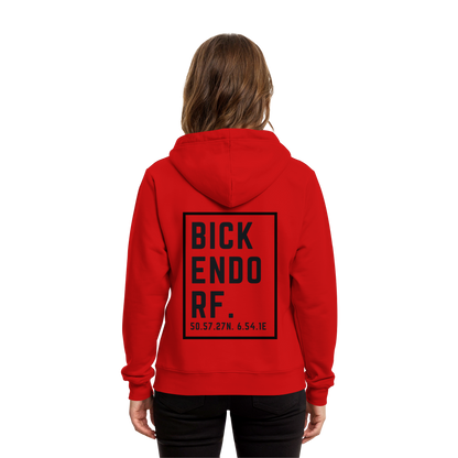 Bickendorf Koordinaten (großer Druck auf dem Rücken) - Organic Hoodie B&C