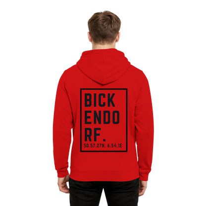 Bickendorf Koordinaten (großer Druck auf dem Rücken) - Organic Hoodie B&C