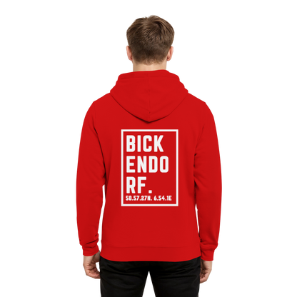 Bickendorf Koordinaten (großer Druck auf dem Rücken) - Organic Hoodie B&C