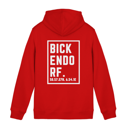 Bickendorf Koordinaten (großer Druck auf dem Rücken) - Organic Hoodie B&C