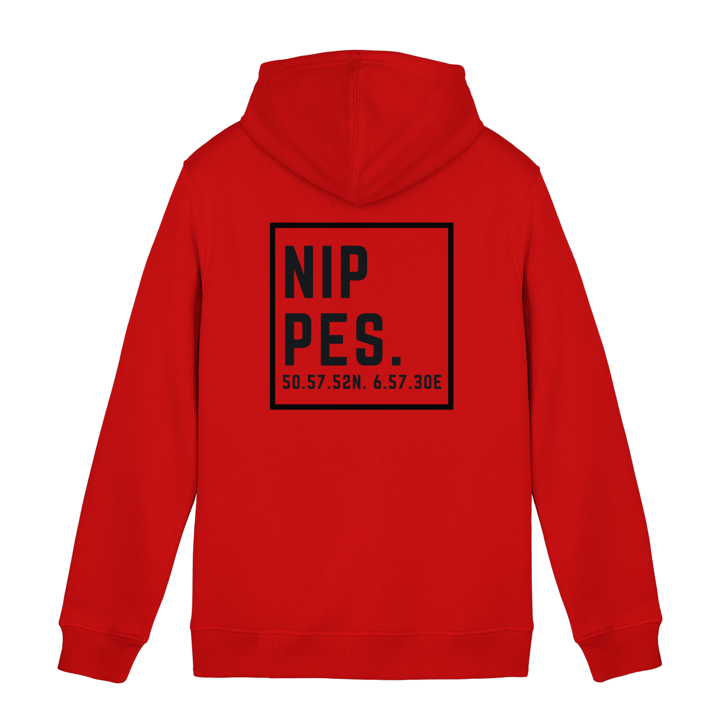 Nippes Koordinaten (großer Druck auf dem Rücken) - Organic Hoodie B&C