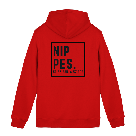 Nippes Koordinaten (großer Druck auf dem Rücken) - Organic Hoodie B&C