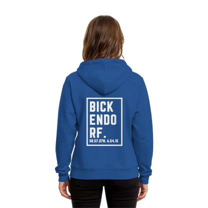 Bickendorf Koordinaten (großer Druck auf dem Rücken) - Organic Hoodie B&C