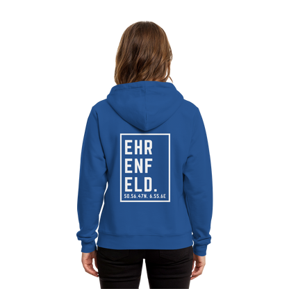 Ehrenfeld Koordinaten (großer Druck auf dem Rücken) - Organic Hoodie B&C