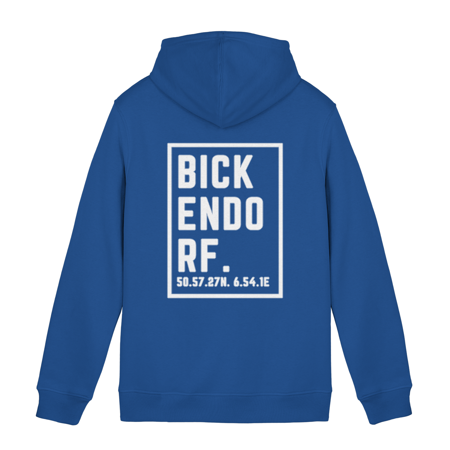 Bickendorf Koordinaten (großer Druck auf dem Rücken) - Organic Hoodie B&C