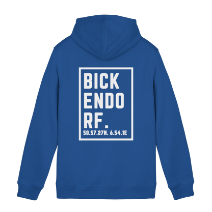 Bickendorf Koordinaten (großer Druck auf dem Rücken) - Organic Hoodie B&C