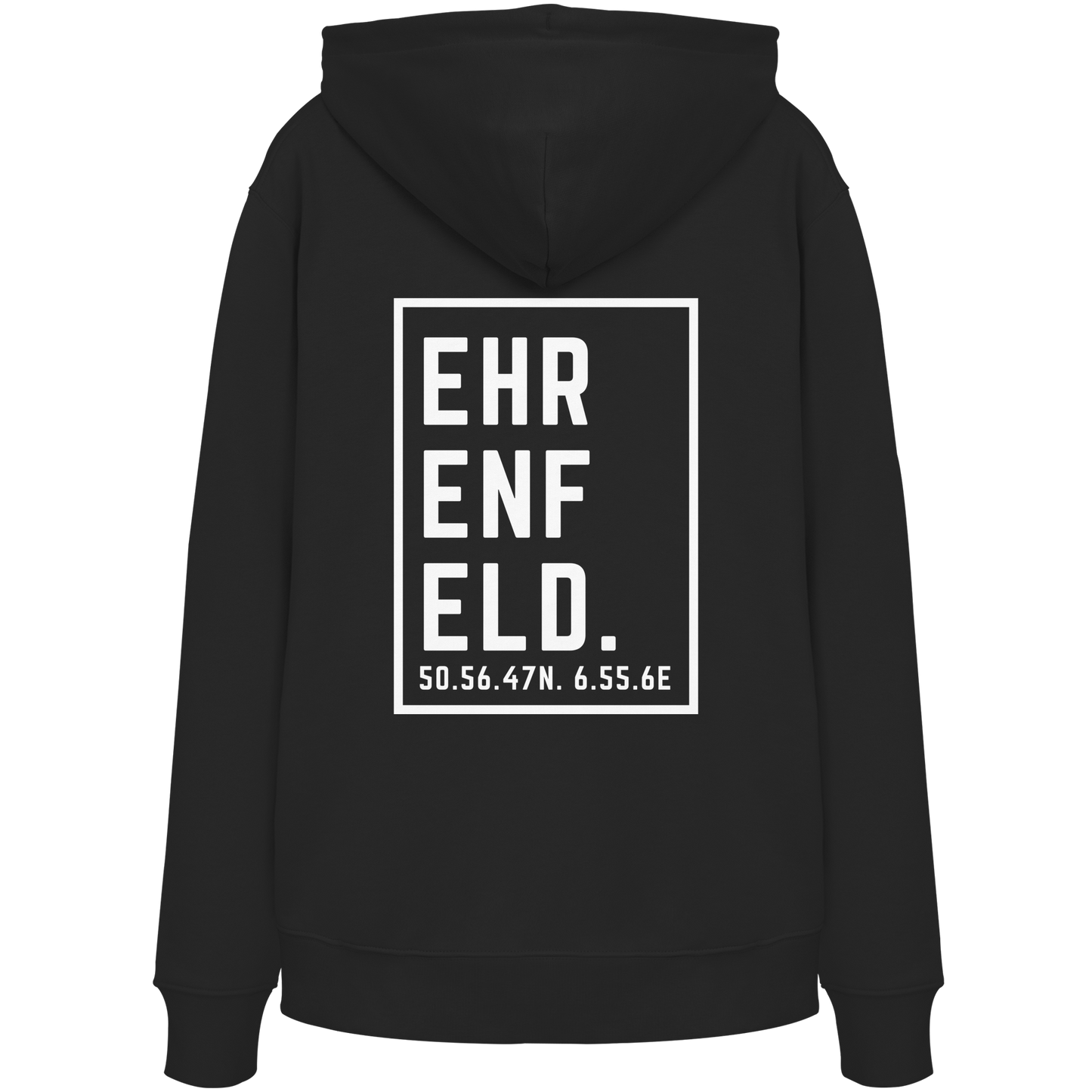 Ehrenfeld Koordinaten (großer Druck auf dem Rücken) - Organic Hoodie