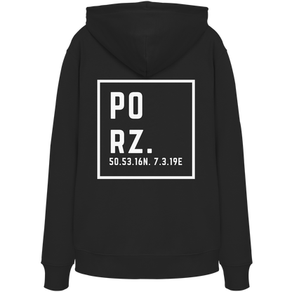 Porz Koordinaten (großer Druck Rücken)  - Organic Hoodie