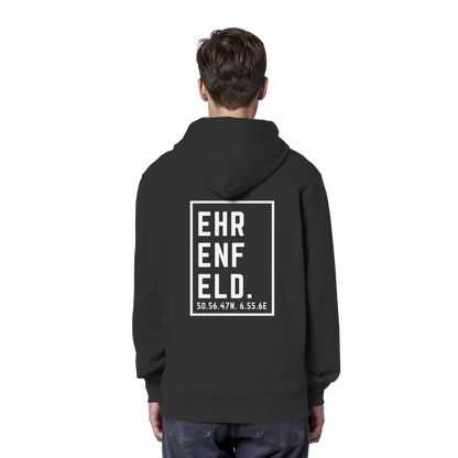 Ehrenfeld Koordinaten (großer Druck auf dem Rücken) - Organic Hoodie