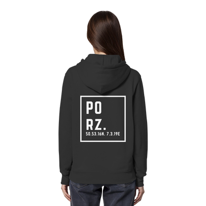 Porz Koordinaten (großer Druck Rücken)  - Organic Hoodie