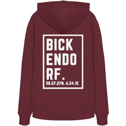 Bickendorf Koordinaten (großer Druck auf dem Rücken) - Organic Hoodie