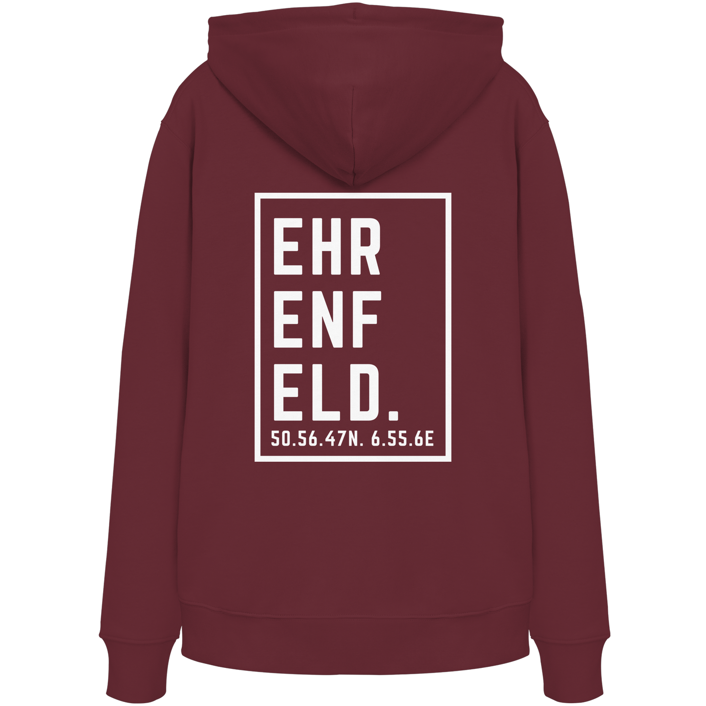 Ehrenfeld Koordinaten (großer Druck auf dem Rücken) - Organic Hoodie