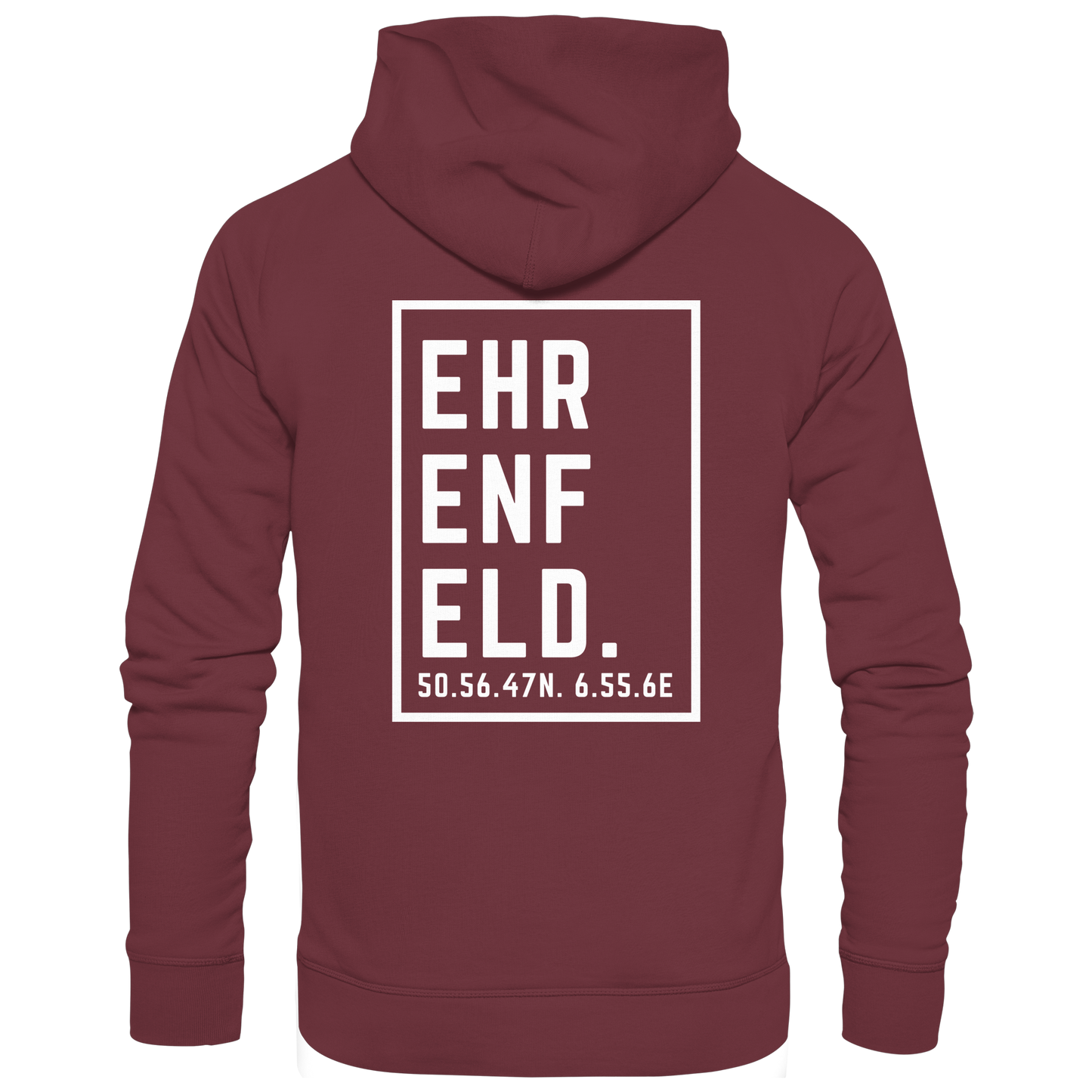 Ehrenfeld Koordinaten (großer Druck auf dem Rücken) - Organic Hoodie