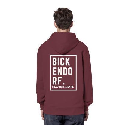 Bickendorf Koordinaten (großer Druck auf dem Rücken) - Organic Hoodie