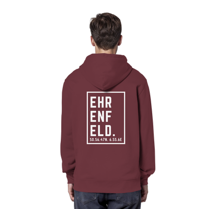 Ehrenfeld Koordinaten (großer Druck auf dem Rücken) - Organic Hoodie