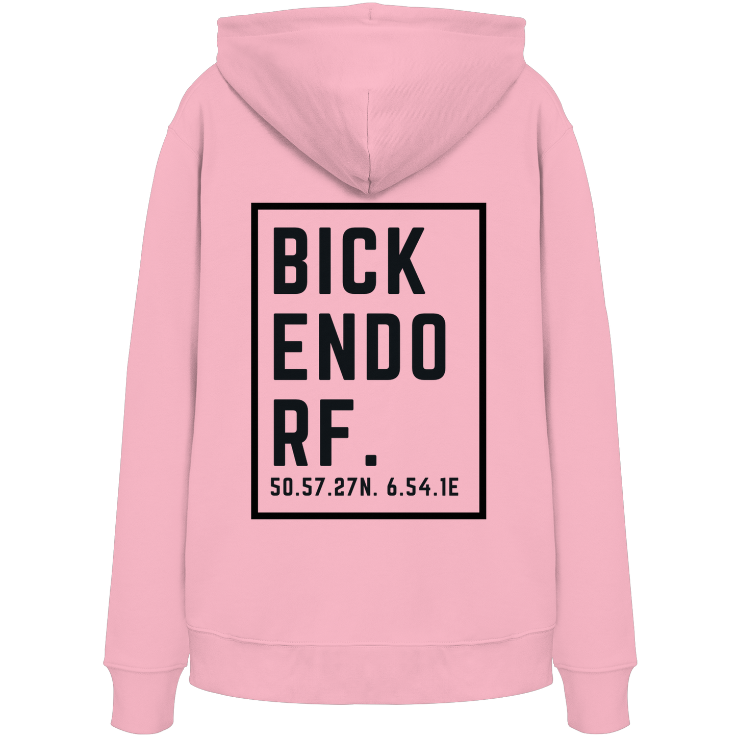 Bickendorf Koordinaten (großer Druck auf dem Rücken) - Organic Hoodie