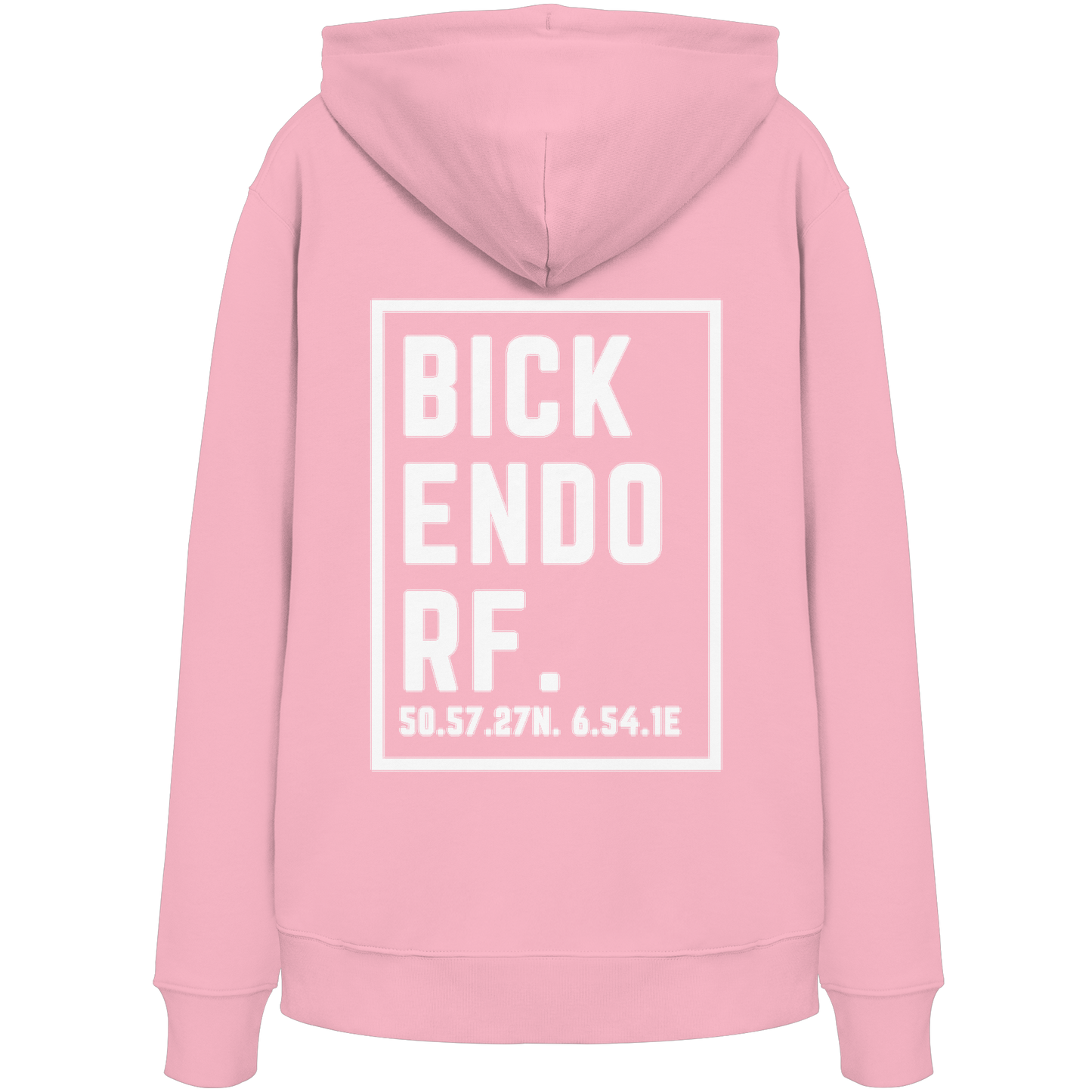 Bickendorf Koordinaten (großer Druck auf dem Rücken) - Organic Hoodie