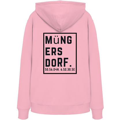Müngersdorf Koordinaten (großer Druck auf dem Rücken) - Organic Hoodie