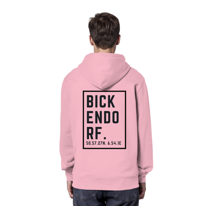 Bickendorf Koordinaten (großer Druck auf dem Rücken) - Organic Hoodie