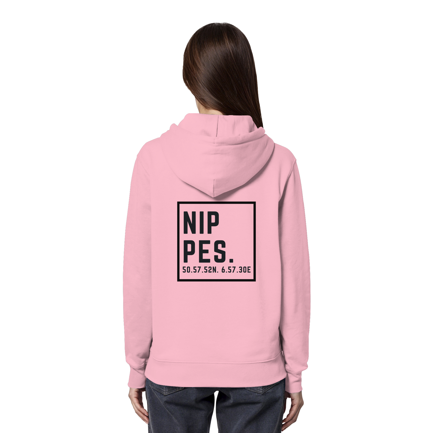 Nippes Koordinaten (großer Druck auf dem Rücken) - Organic Hoodie