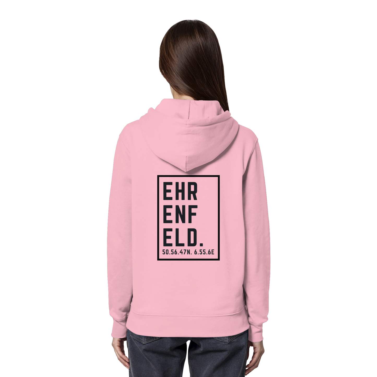 Ehrenfeld Koordinaten (großer Druck auf dem Rücken) - Organic Hoodie