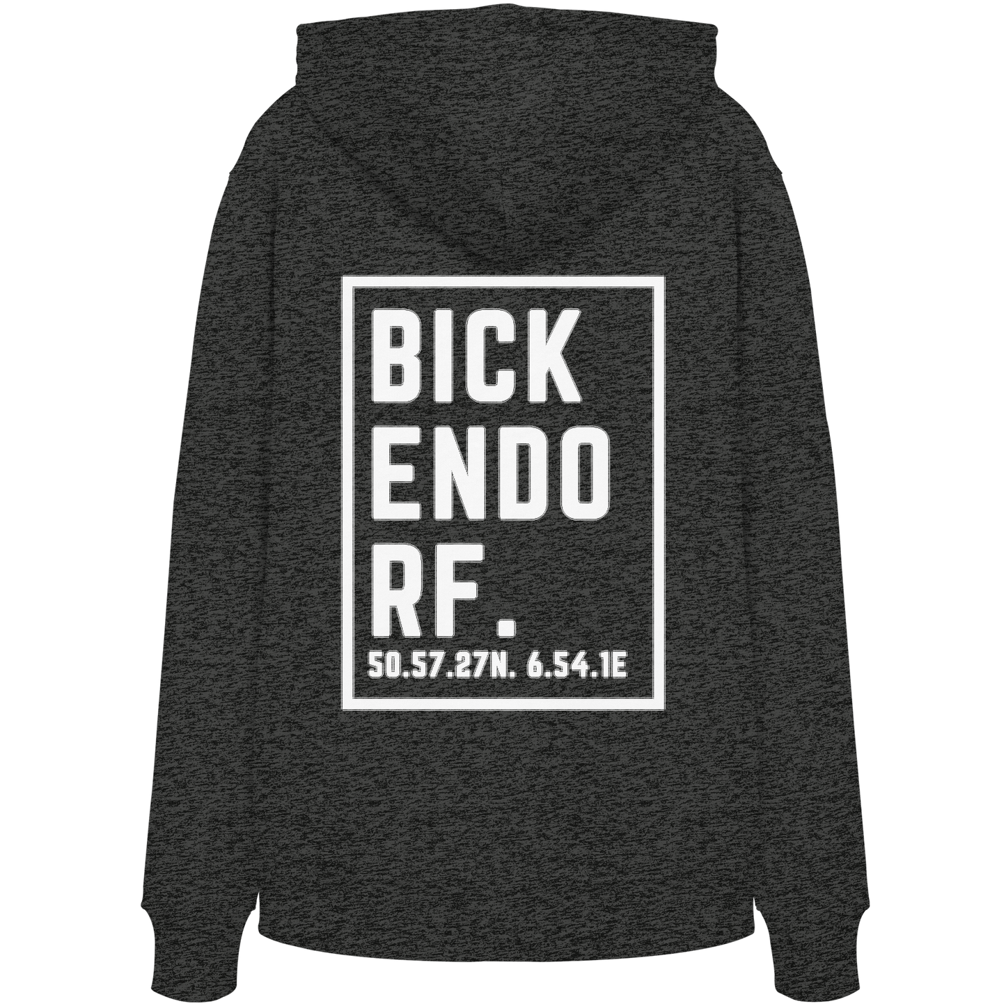 Bickendorf Koordinaten (großer Druck auf dem Rücken) - Organic Hoodie