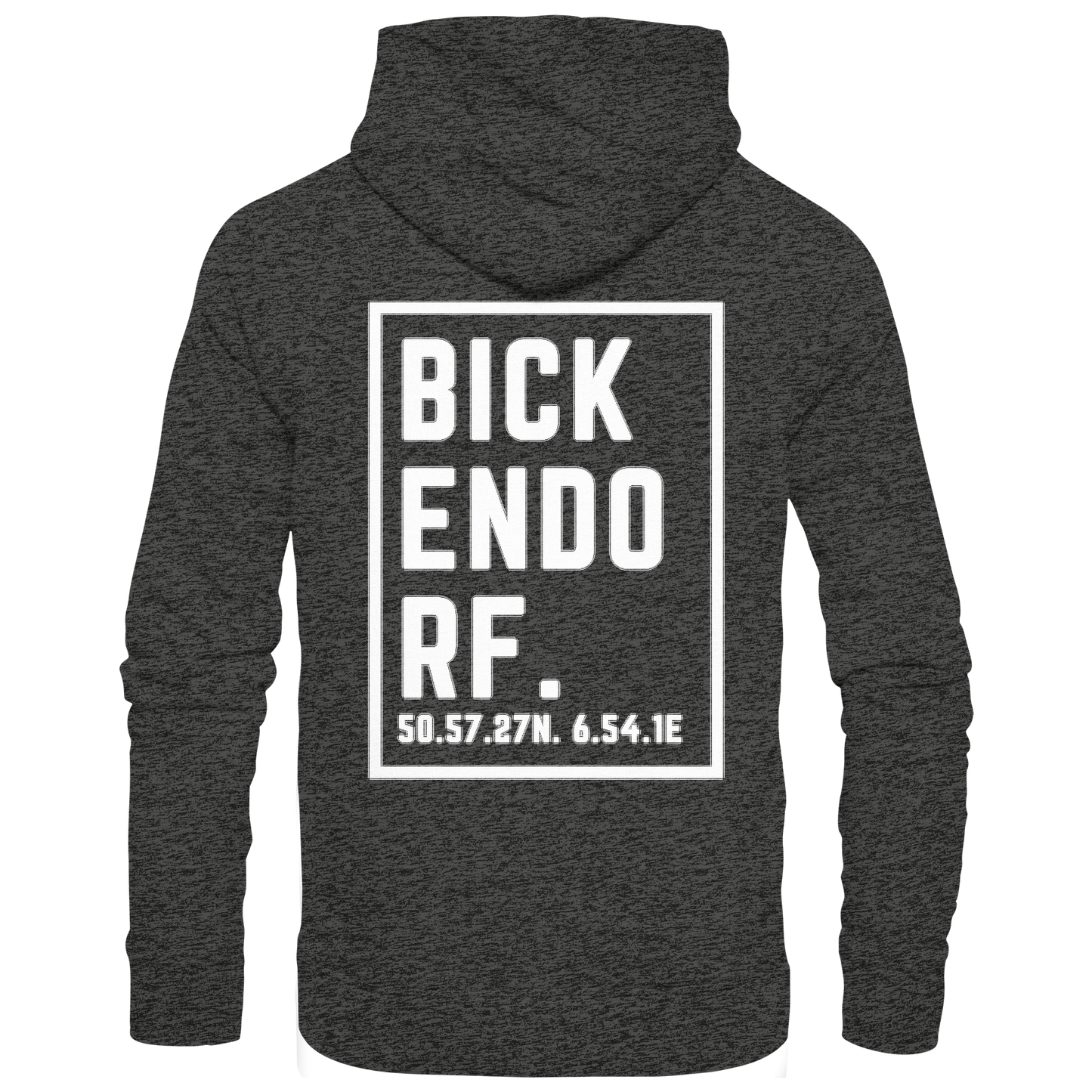 Bickendorf Koordinaten (großer Druck auf dem Rücken) - Organic Hoodie