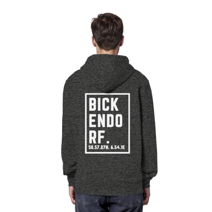 Bickendorf Koordinaten (großer Druck auf dem Rücken) - Organic Hoodie