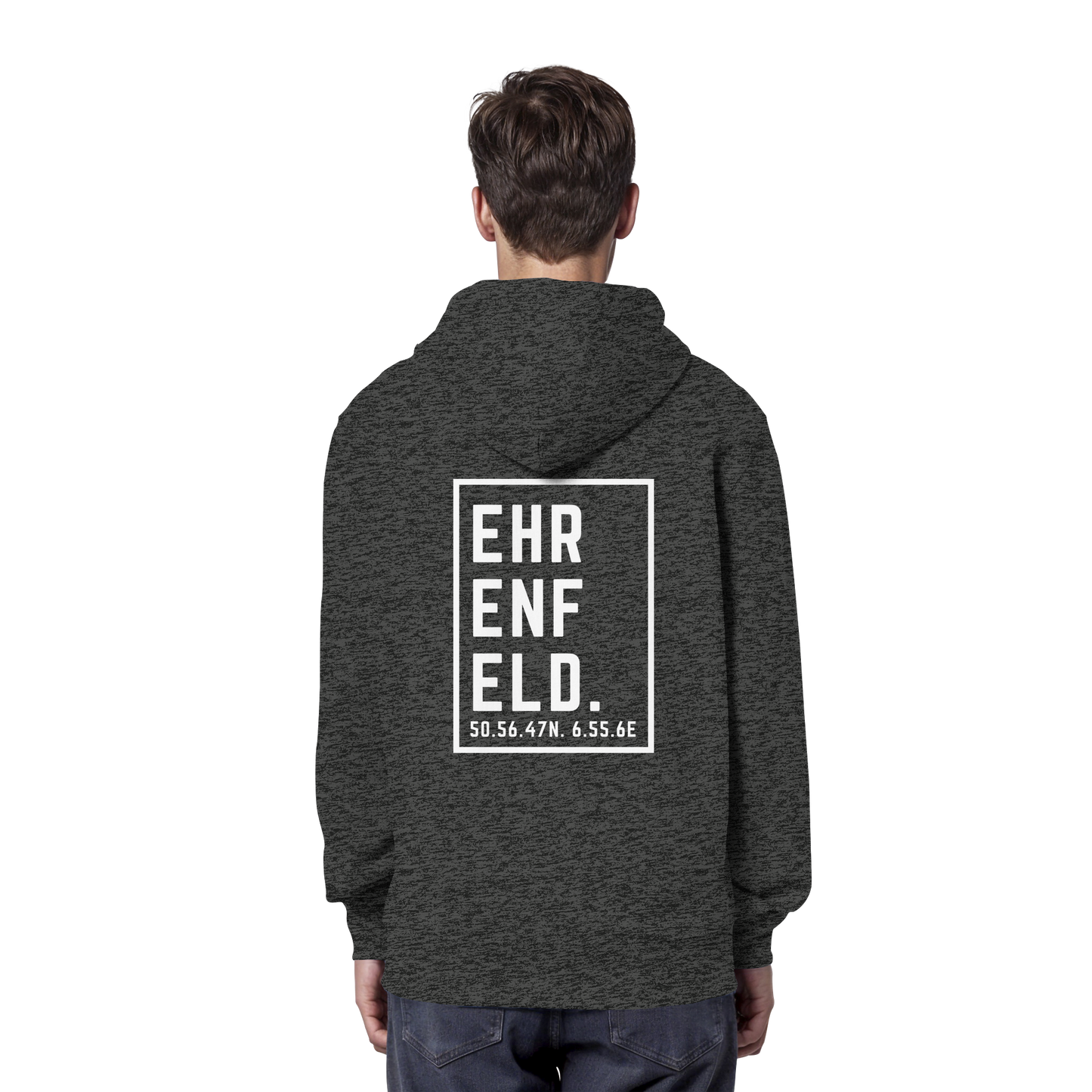 Ehrenfeld Koordinaten (großer Druck auf dem Rücken) - Organic Hoodie