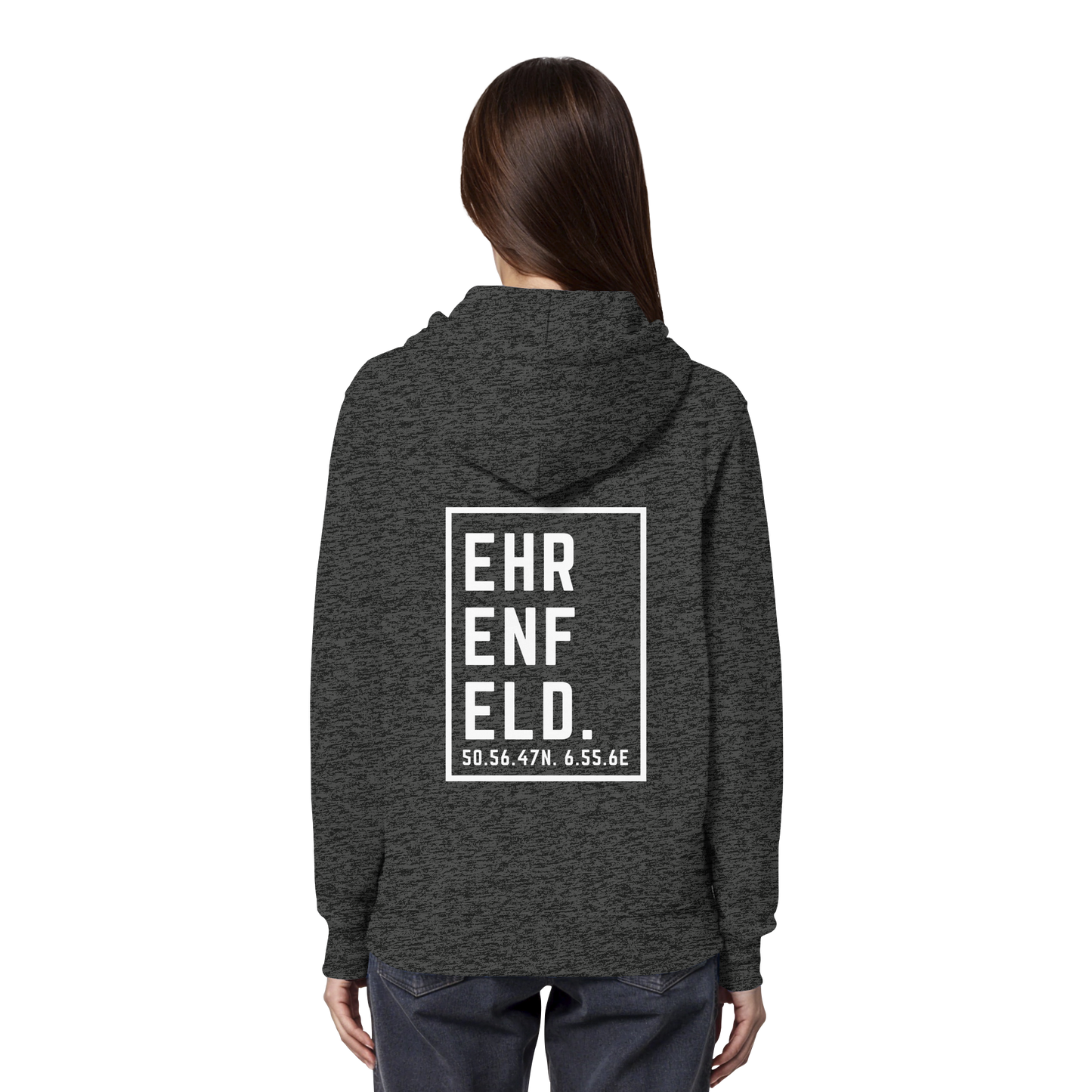 Ehrenfeld Koordinaten (großer Druck auf dem Rücken) - Organic Hoodie