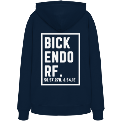 Bickendorf Koordinaten (großer Druck auf dem Rücken) - Organic Hoodie