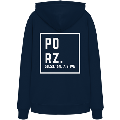 Porz Koordinaten (großer Druck Rücken)  - Organic Hoodie