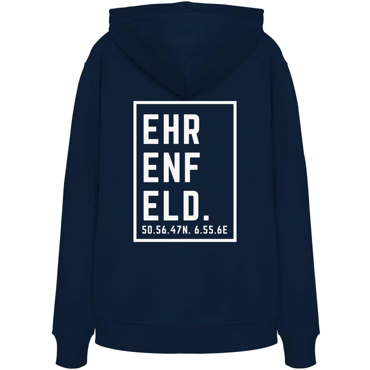Ehrenfeld Koordinaten (großer Druck auf dem Rücken) - Organic Hoodie