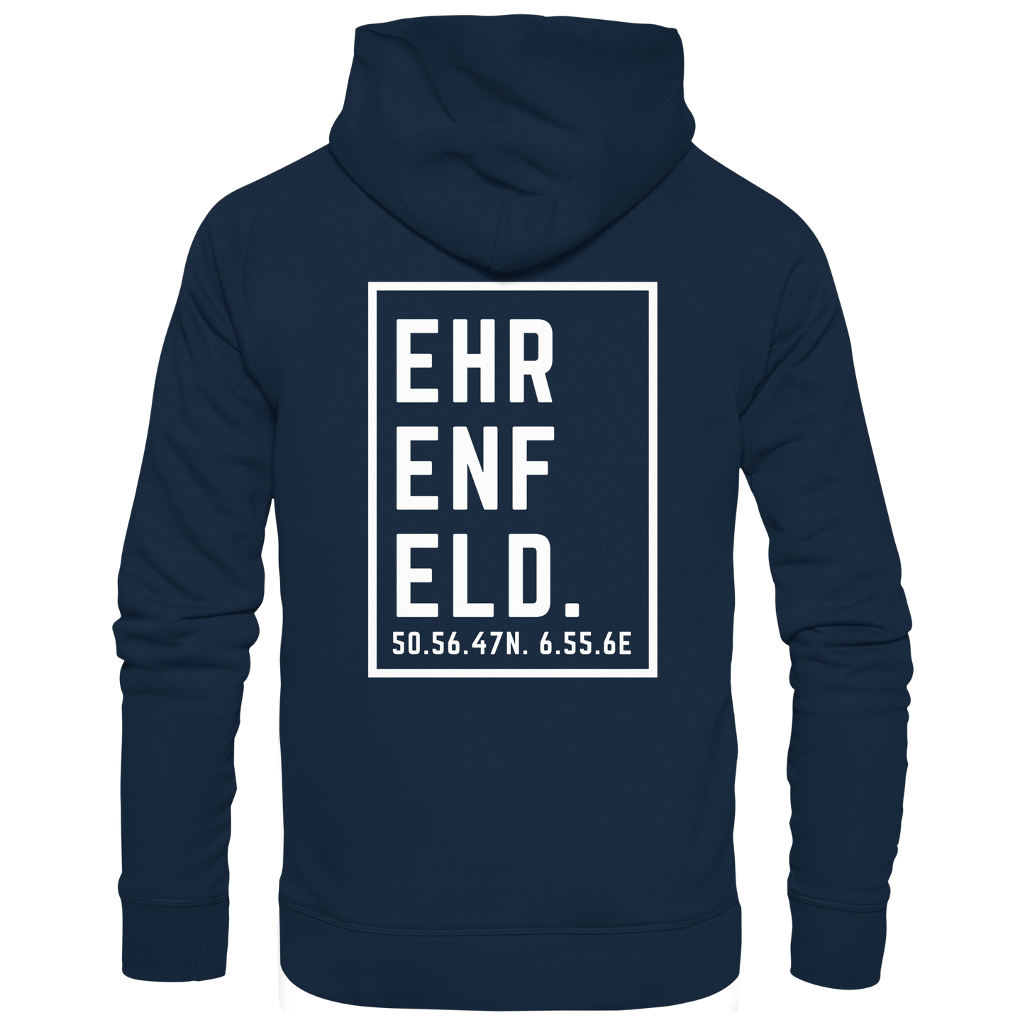 Ehrenfeld Koordinaten (großer Druck auf dem Rücken) - Organic Hoodie