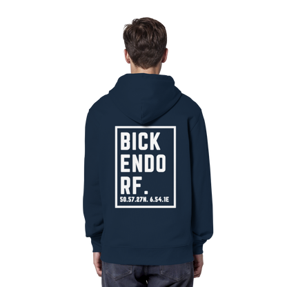Bickendorf Koordinaten (großer Druck auf dem Rücken) - Organic Hoodie