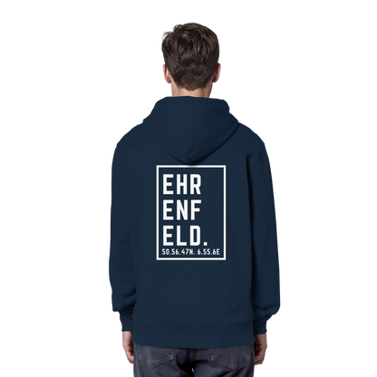Ehrenfeld Koordinaten (großer Druck auf dem Rücken) - Organic Hoodie