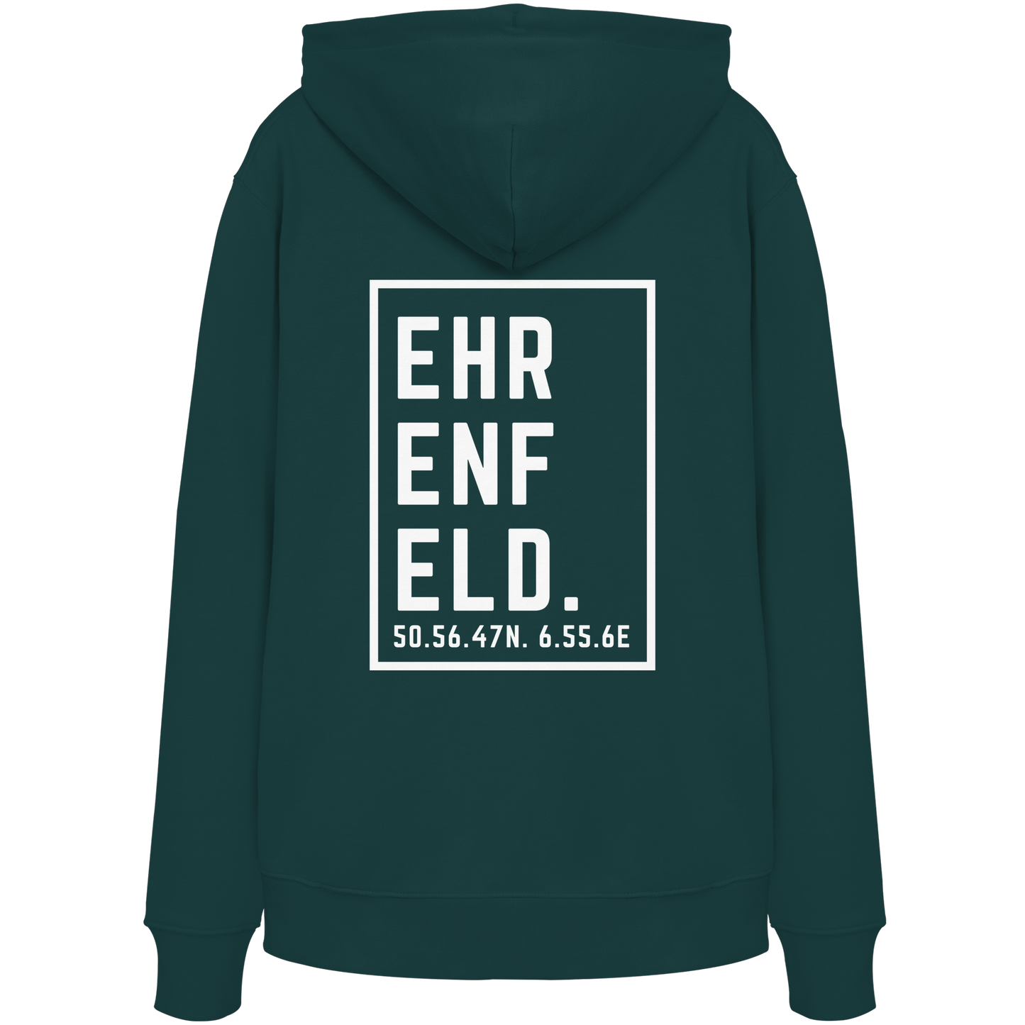 Ehrenfeld Koordinaten (großer Druck auf dem Rücken) - Organic Hoodie
