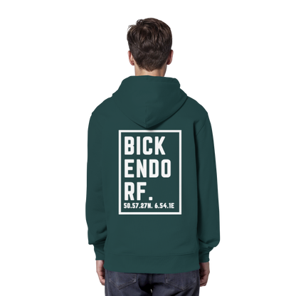 Bickendorf Koordinaten (großer Druck auf dem Rücken) - Organic Hoodie