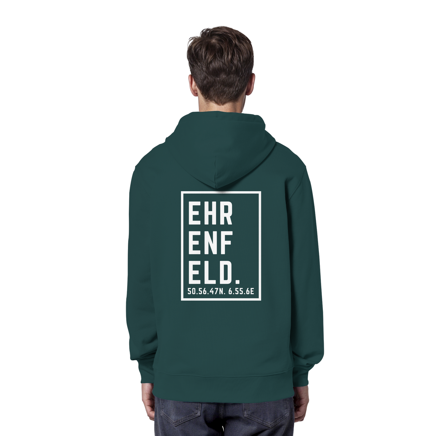 Ehrenfeld Koordinaten (großer Druck auf dem Rücken) - Organic Hoodie
