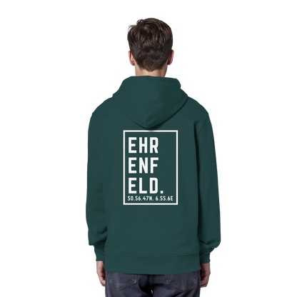 Ehrenfeld Koordinaten (großer Druck auf dem Rücken) - Organic Hoodie
