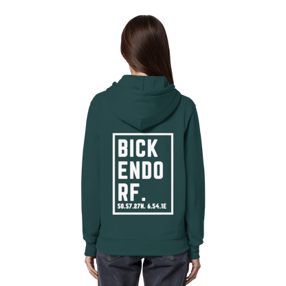 Bickendorf Koordinaten (großer Druck auf dem Rücken) - Organic Hoodie