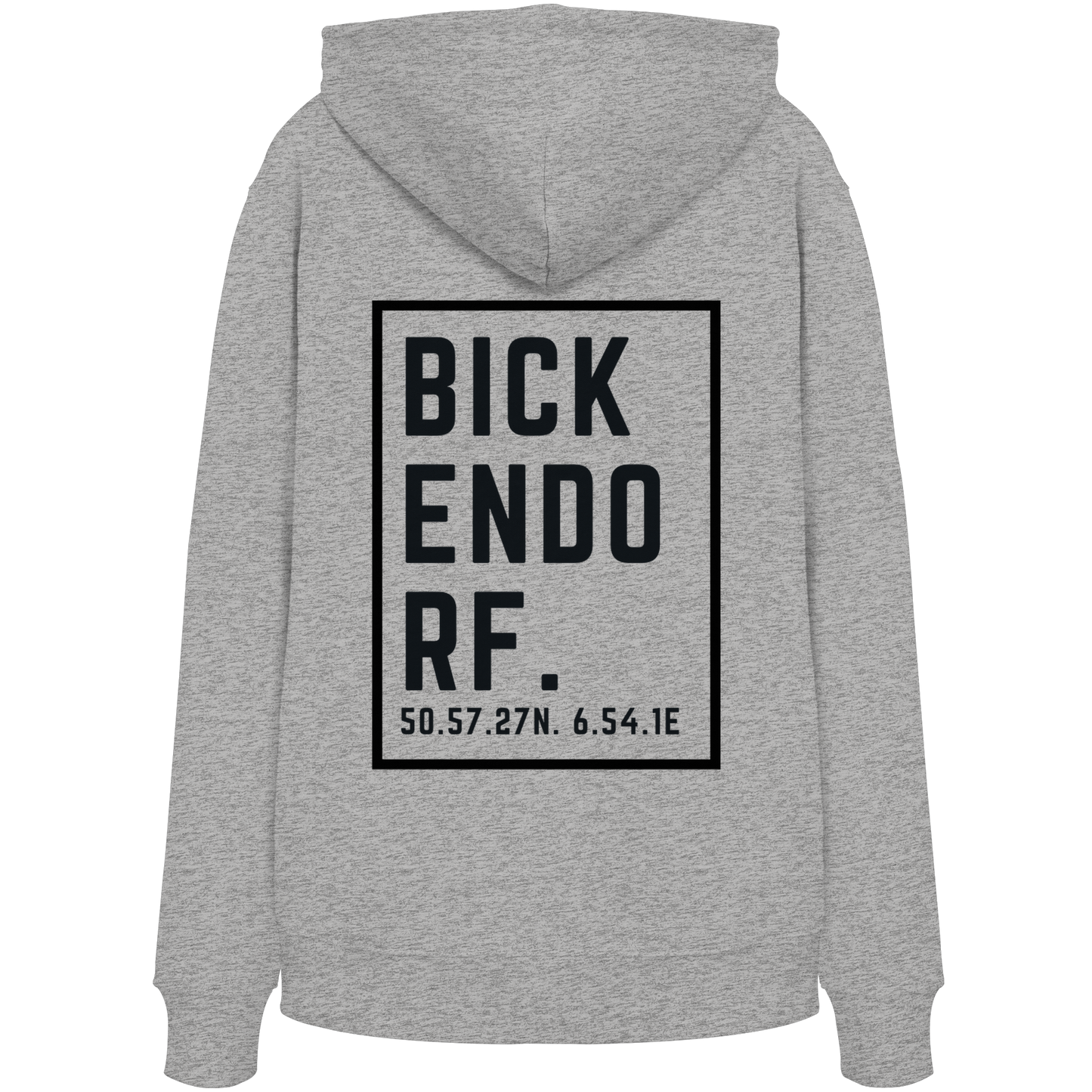Bickendorf Koordinaten (großer Druck auf dem Rücken) - Organic Hoodie