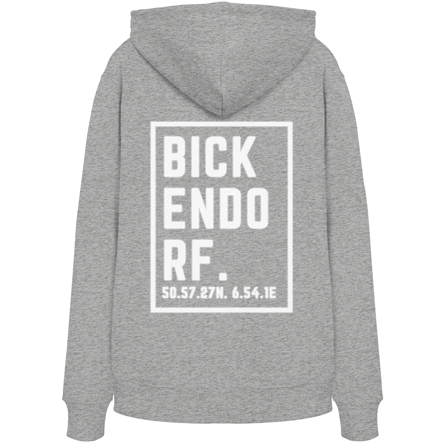 Bickendorf Koordinaten (großer Druck auf dem Rücken) - Organic Hoodie
