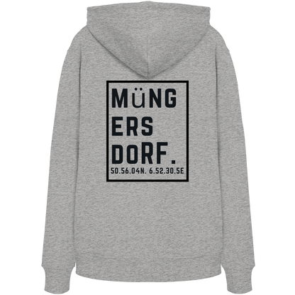 Müngersdorf Koordinaten (großer Druck auf dem Rücken) - Organic Hoodie