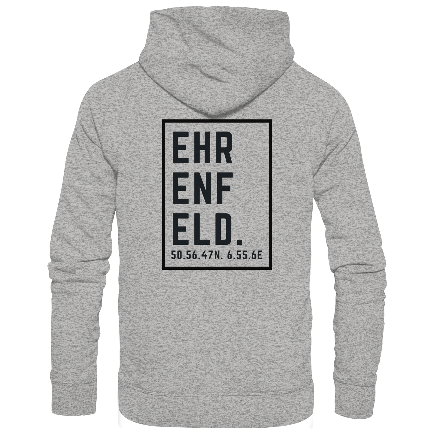 Ehrenfeld Koordinaten (großer Druck auf dem Rücken) - Organic Hoodie