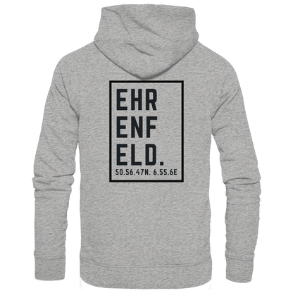 Ehrenfeld Koordinaten (großer Druck auf dem Rücken) - Organic Hoodie