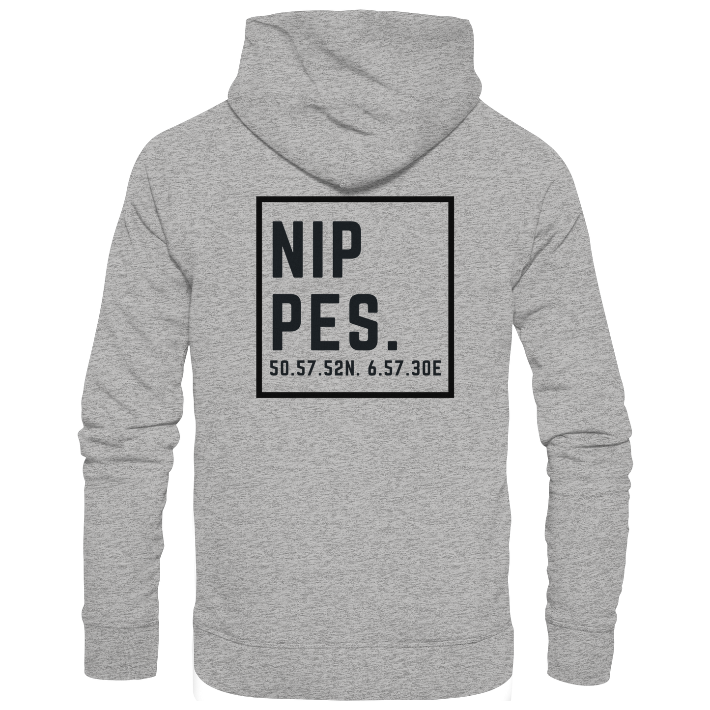 Nippes Koordinaten (großer Druck auf dem Rücken) - Organic Hoodie